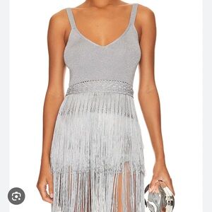 Chic Asymmetrical Black Fringe Skirt and top